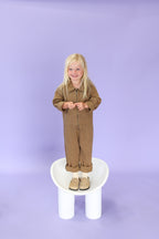 Organic Zip Boilersuit - Coffee