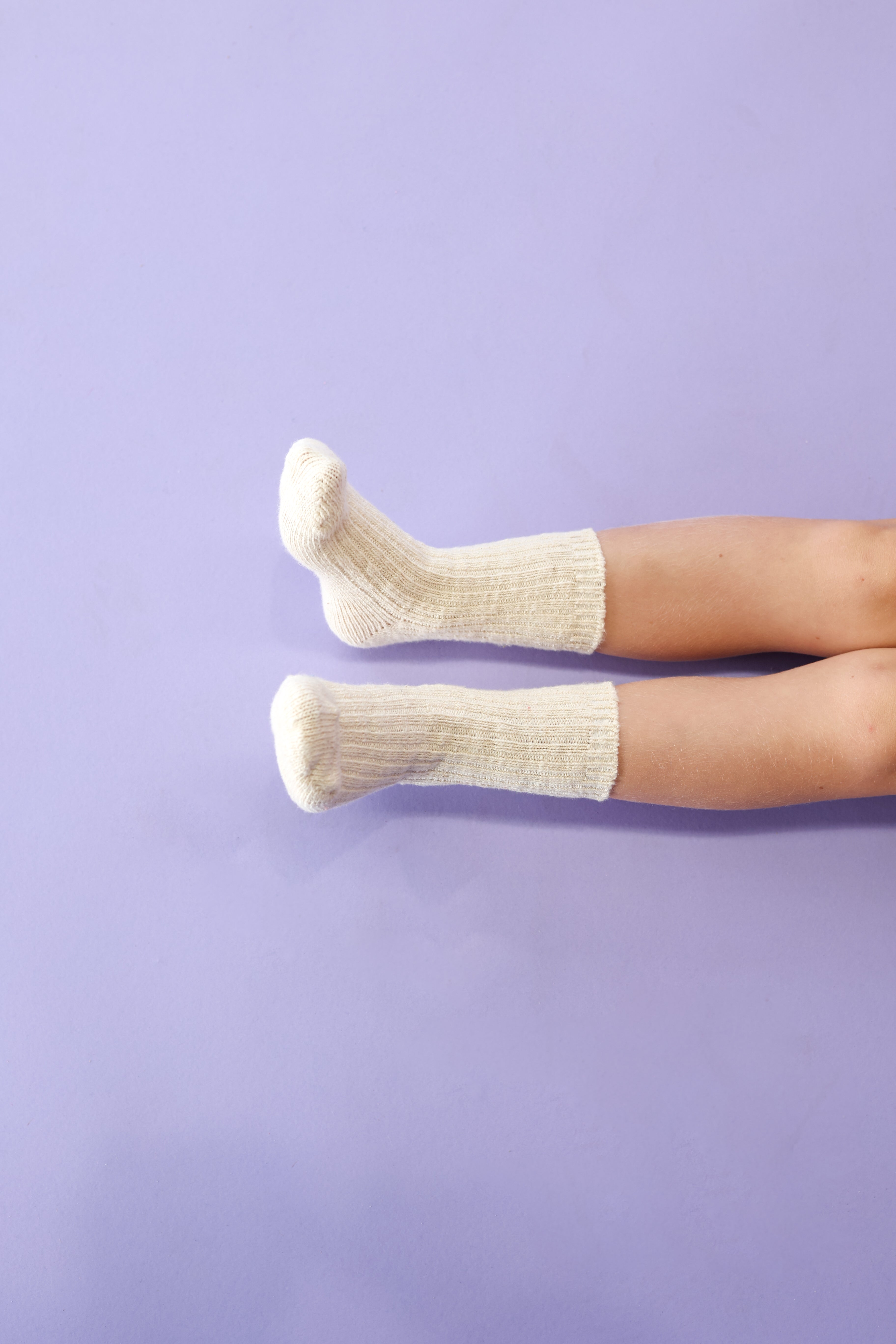 Grown Chunky Rib Sock - Milk