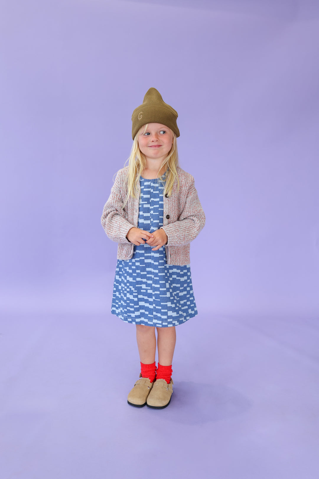 Grown Twisted Chunky Rib Cardigan - Mist