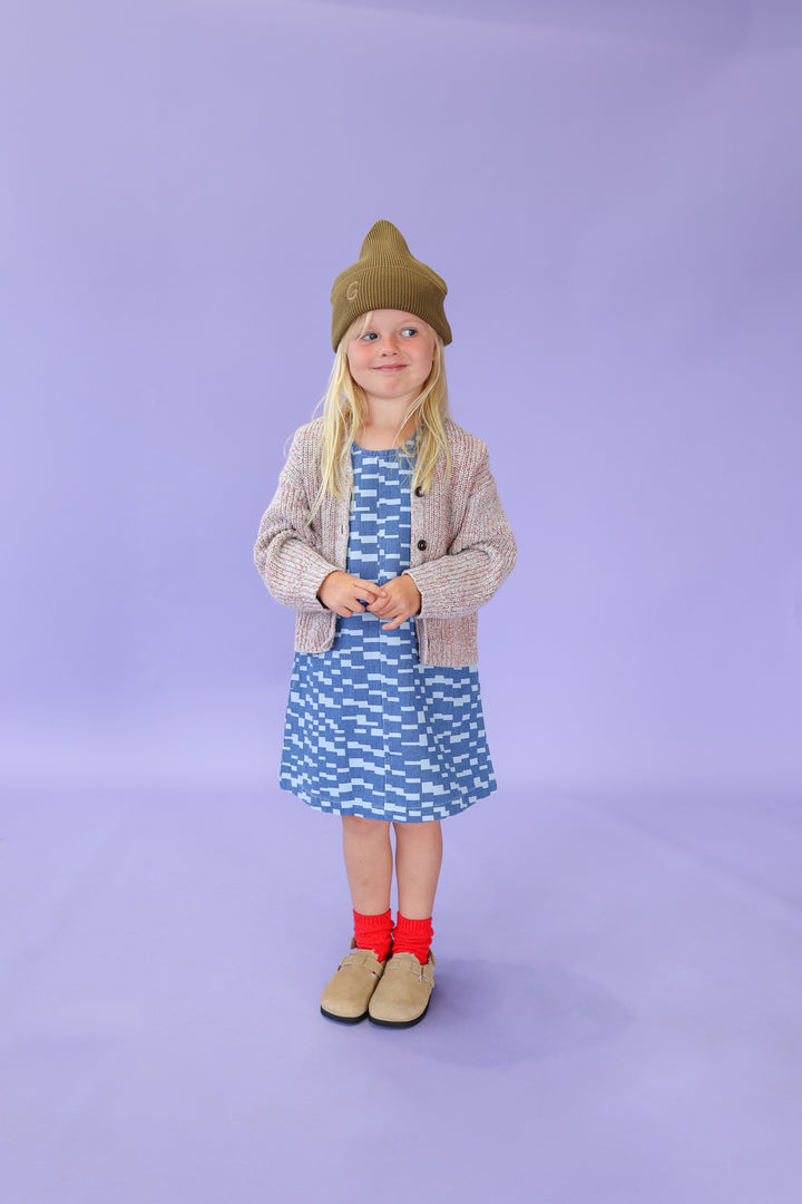 Grown Twisted Chunky Rib Cardigan - Mist
