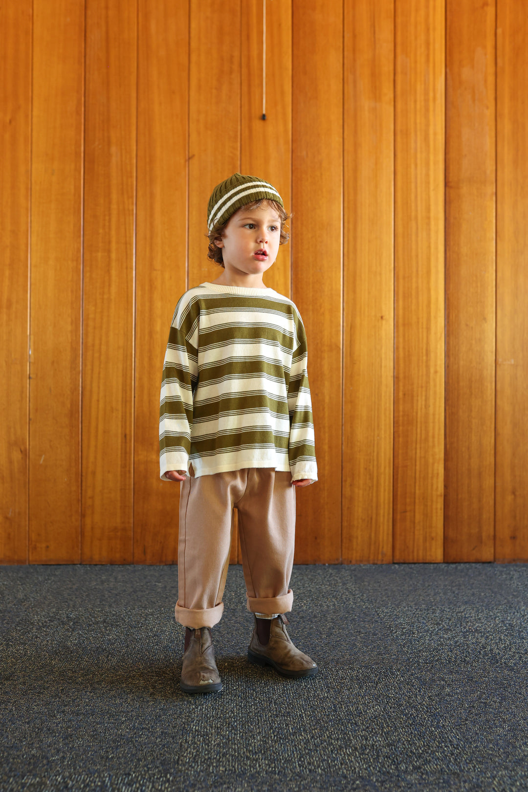 Grown Organic 7-Stripe Long Sleeve Tee - Herb