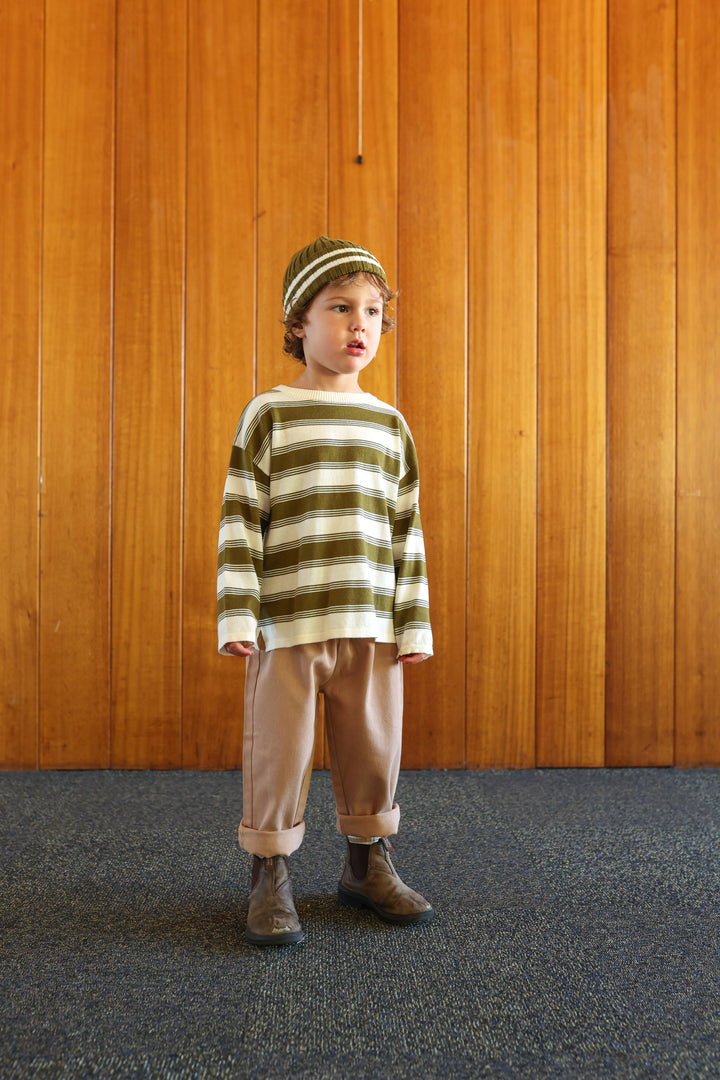 Grown Organic 7-Stripe Long Sleeve Tee - Herb