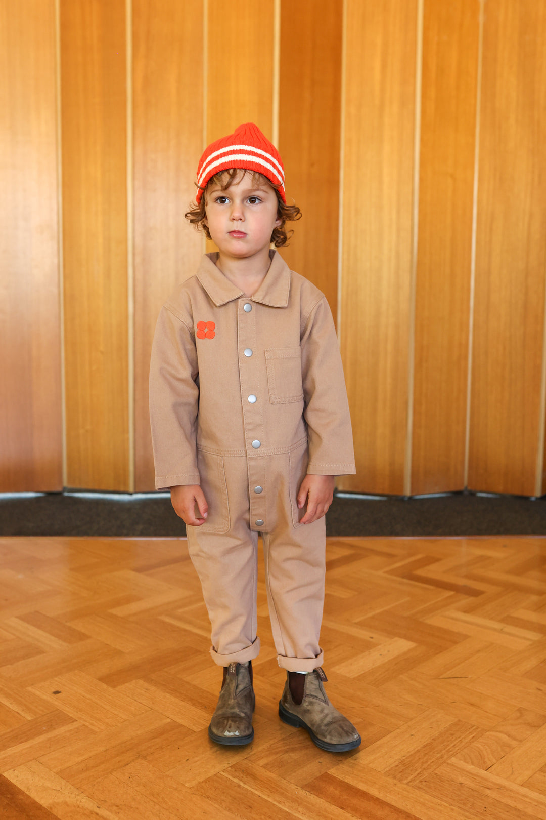 Grown Organic Denim Boilersuit - Clay