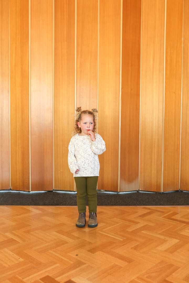 Grown Organic Ribbed Essential Leggings - Herb