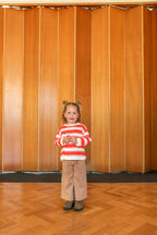 Organic 7-Stripe Long Sleeve Tee - Tomato
