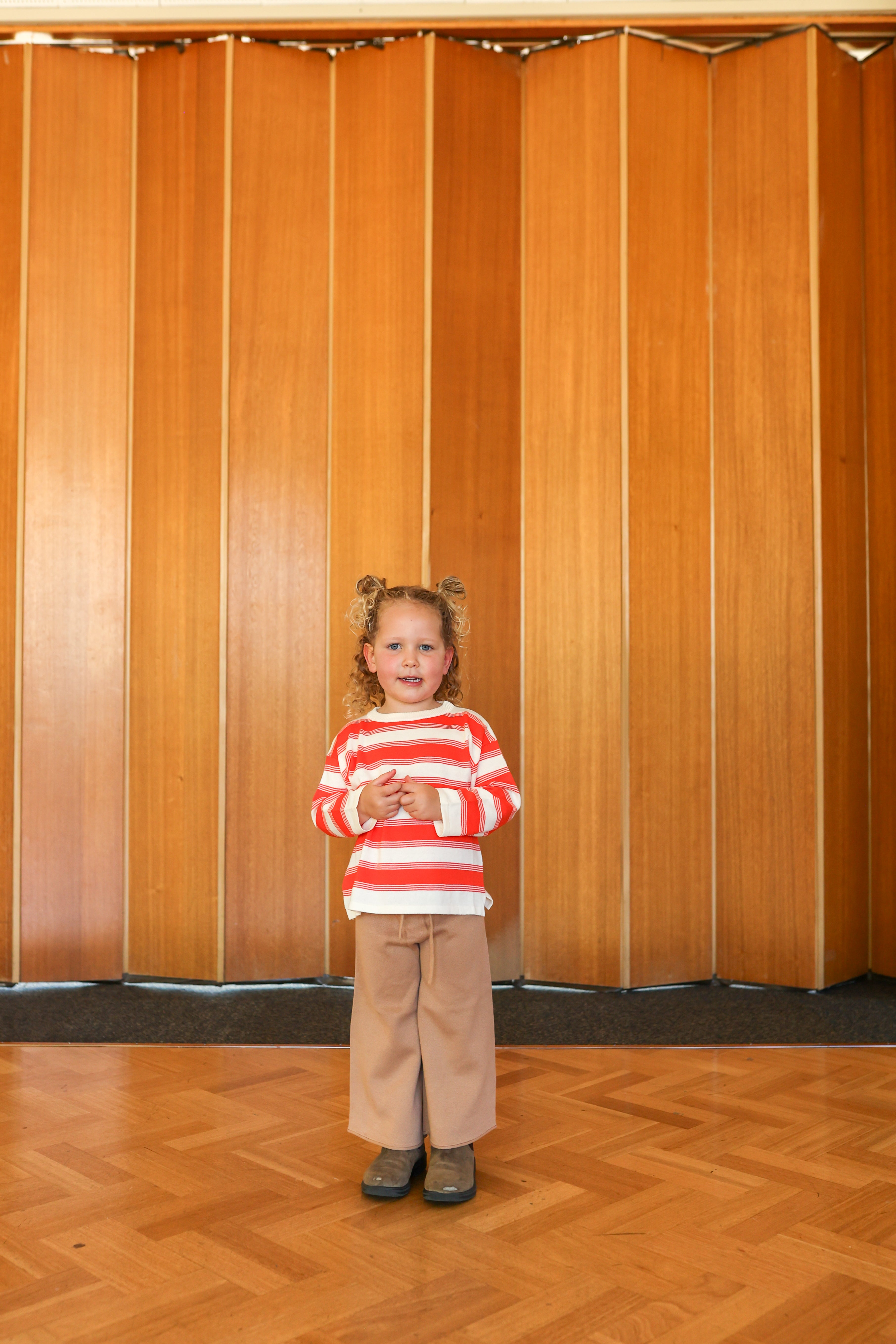 Grown Organic 7-Stripe Long Sleeve Tee - Tomato