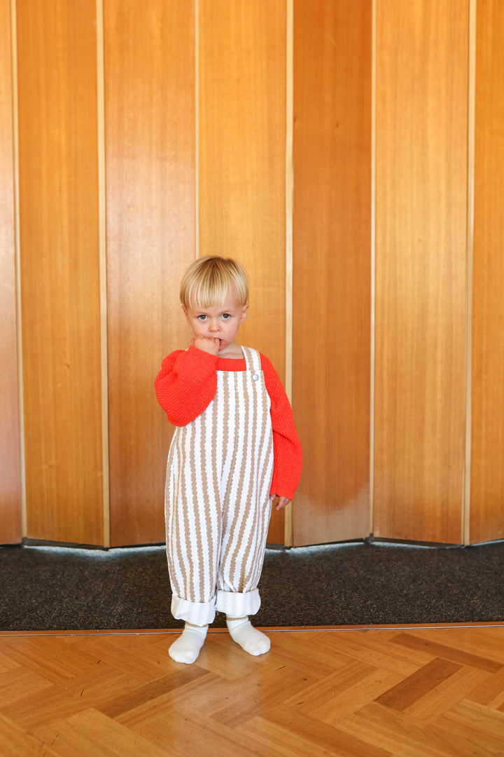 Grown Everyday Organic Overalls - Stacked Pebble