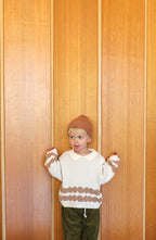 Pebble Collar Pull Over - Milk & Clay