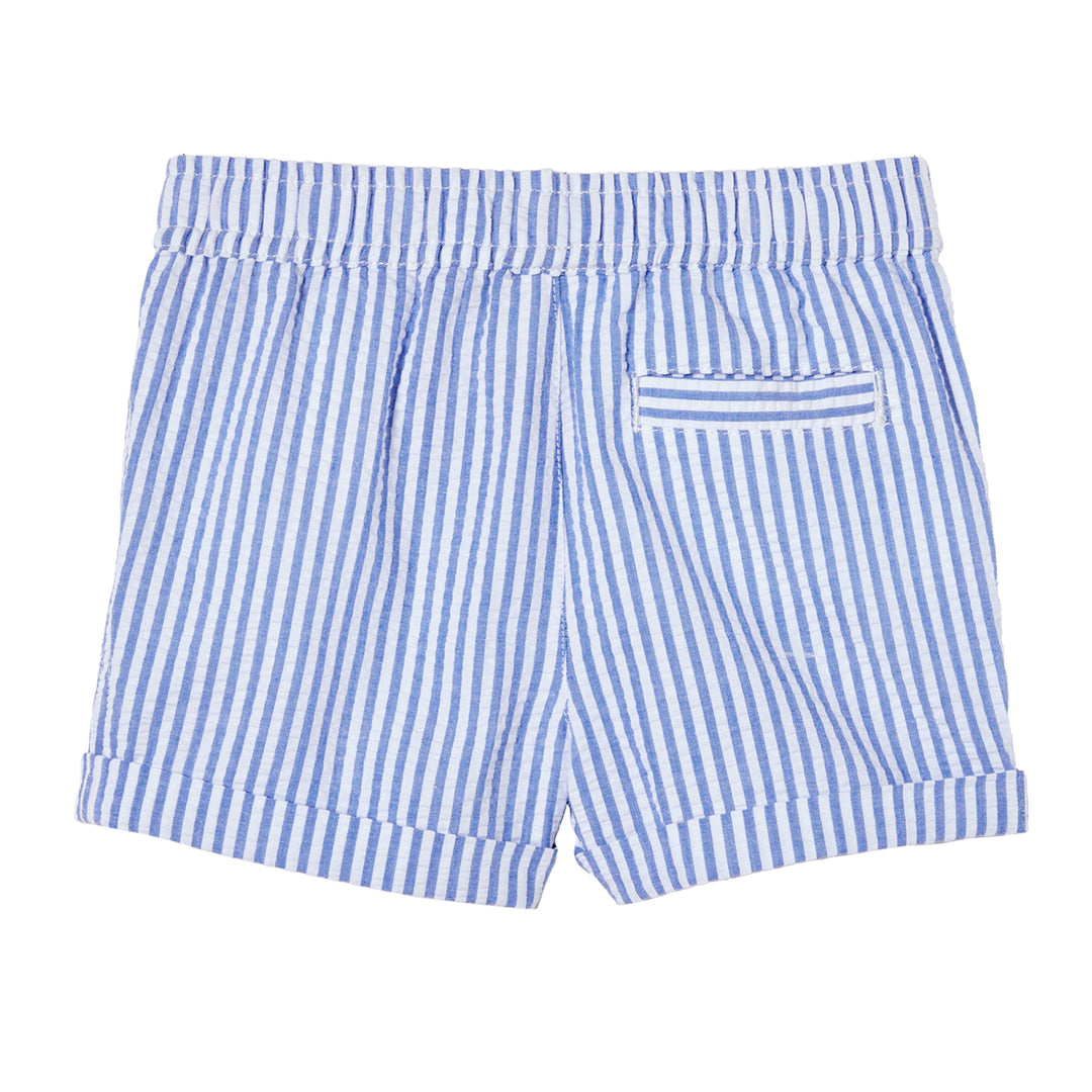 Milky Yacht Stripe Baby Short - Blue Stripe