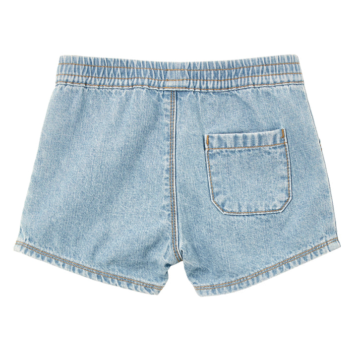 Milky Light Wash Denim Baby Short - Light Wash Denim