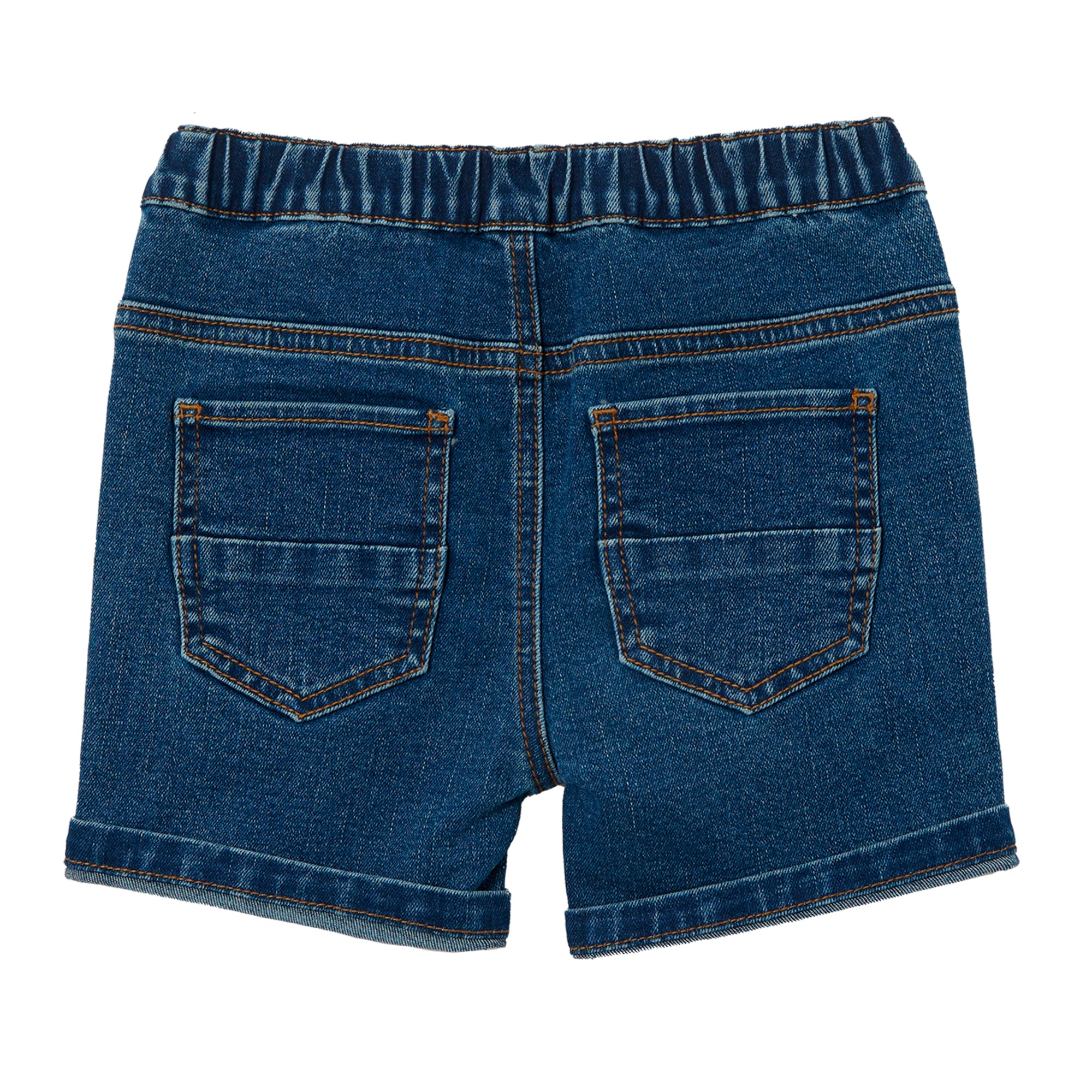 Milky Stone Wash Denim Short - Mid Wash Denim