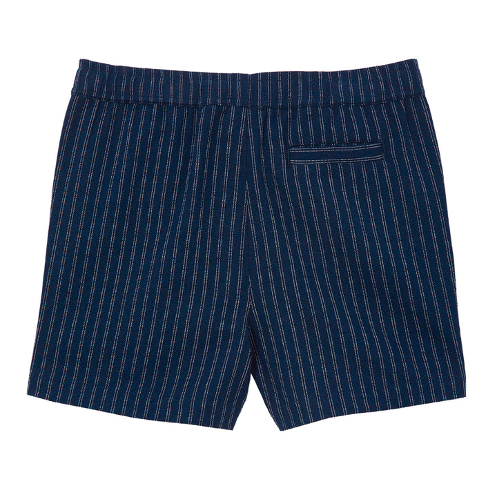 Milky Navy Stripe Linen Boys Short