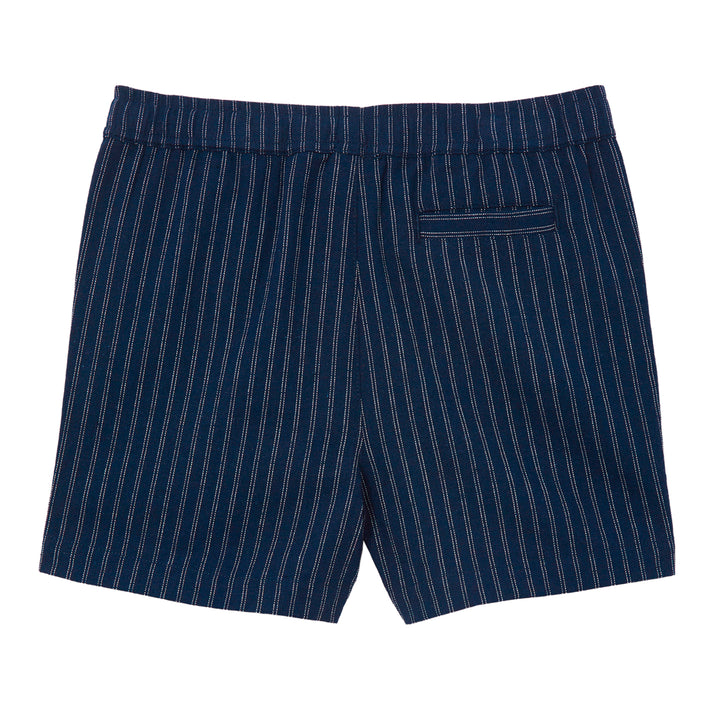 Milky Navy Stripe Linen Boys Short