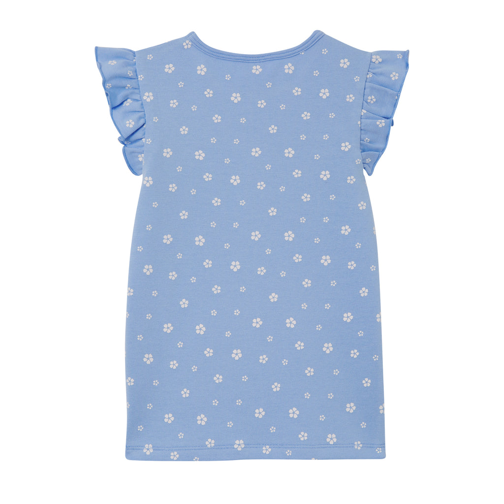 Milky Cornflower Frill Tee - Cornflower