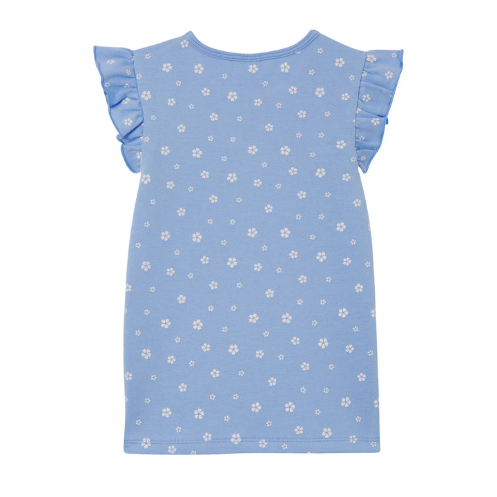 Milky Cornflower Frill Tee - Cornflower