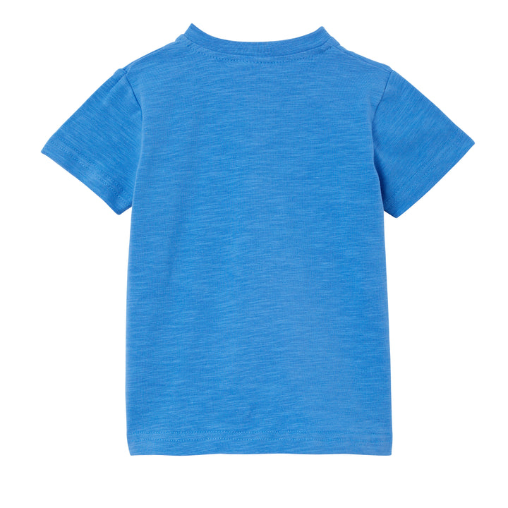 Milky Blue Henley - Mid Blue Marle