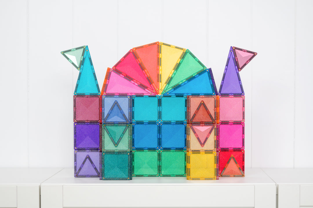 Connetix Tiles - 48 Piece Castle | Glitter Pack
