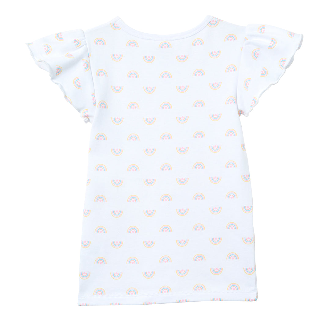 Milky Rainbow Frill Tee - White