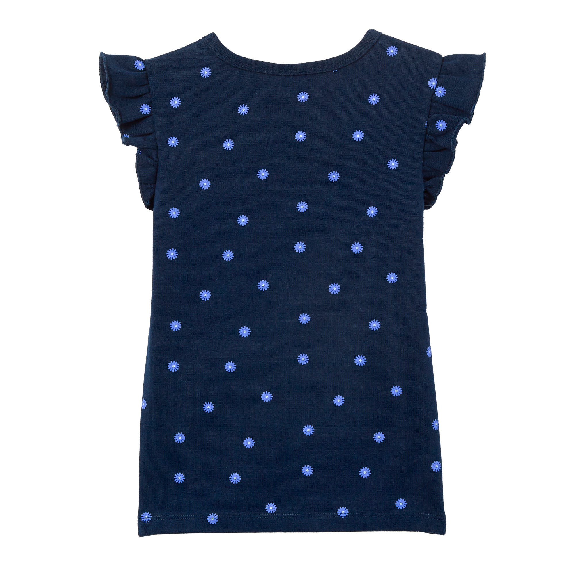Milky Navy Frill Tee - Midnight Blue