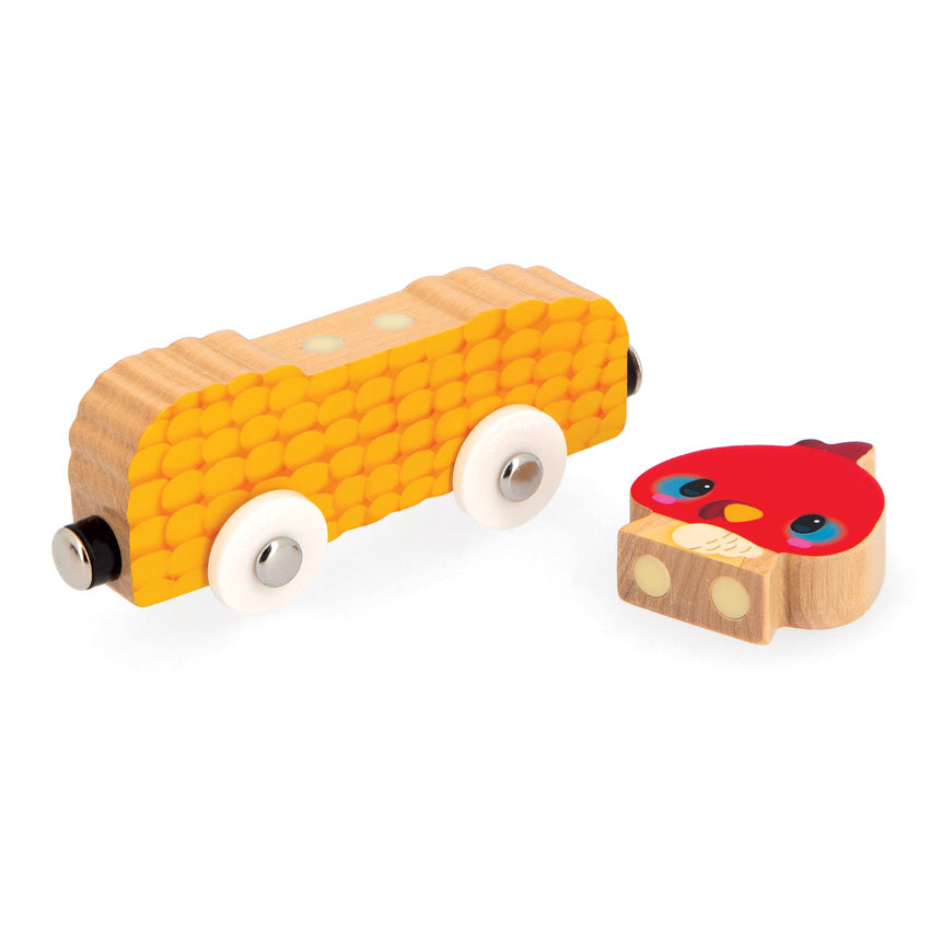 Janod - Magnetic Farm Animal Cars
