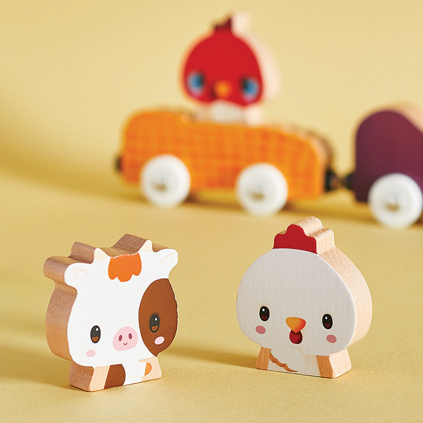 Janod - Magnetic Farm Animal Cars
