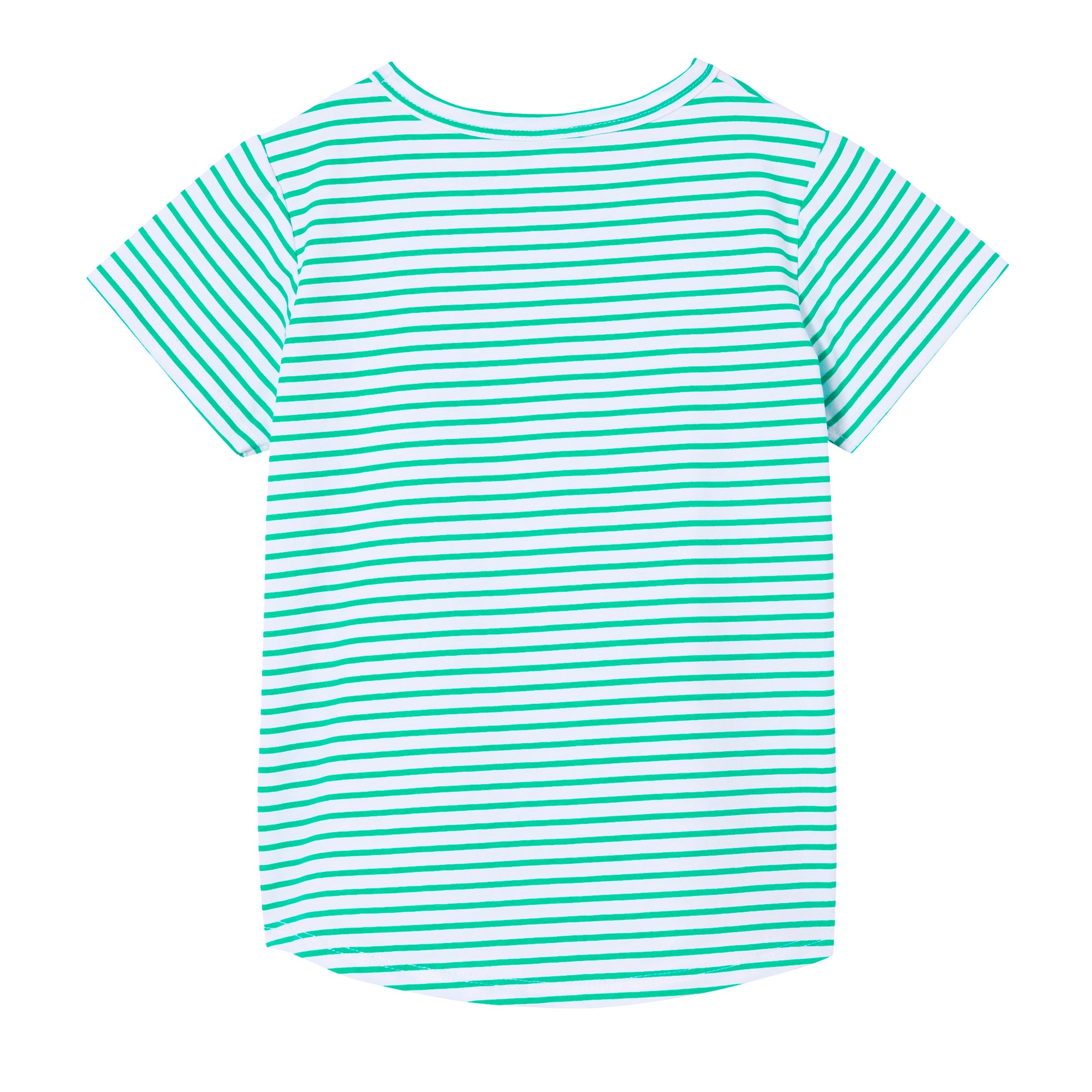Milky Green Stripe Bicycle Tee - Green Mini Stripe