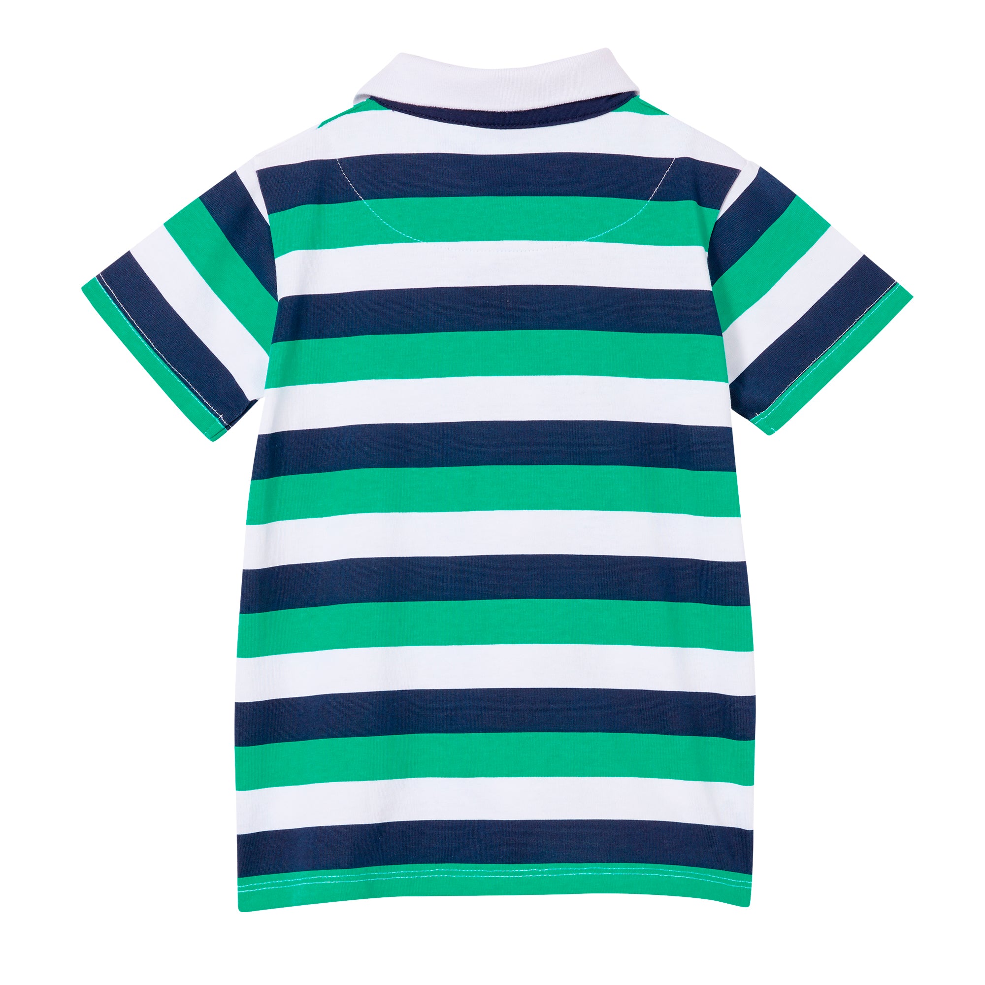 Milky Green Stripe Cotton Summer Rugby - Multi