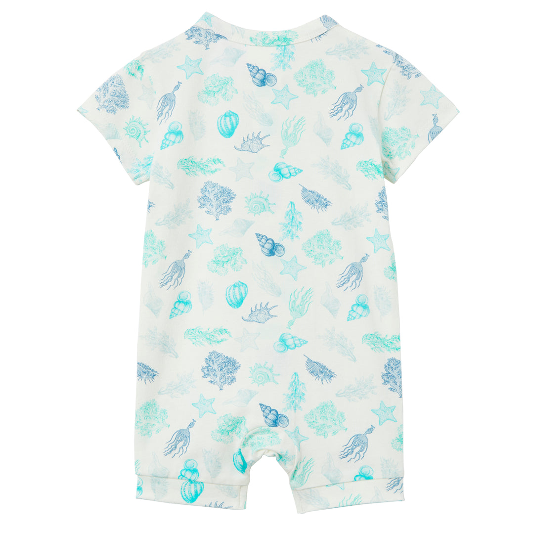 Milky Seashells Zip Romper - Off White