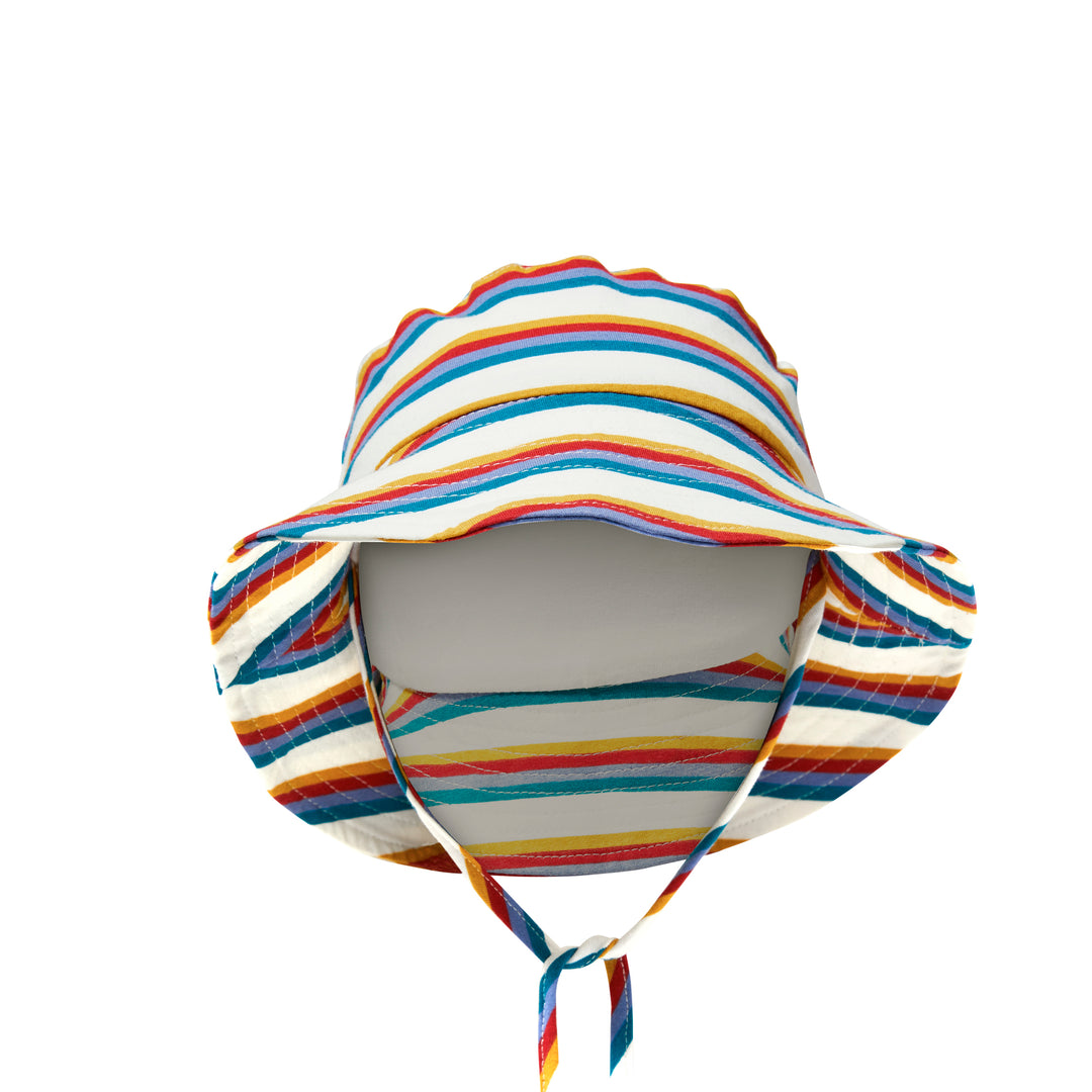 Milky Multi Stripe Baby Hat - Oatmeal