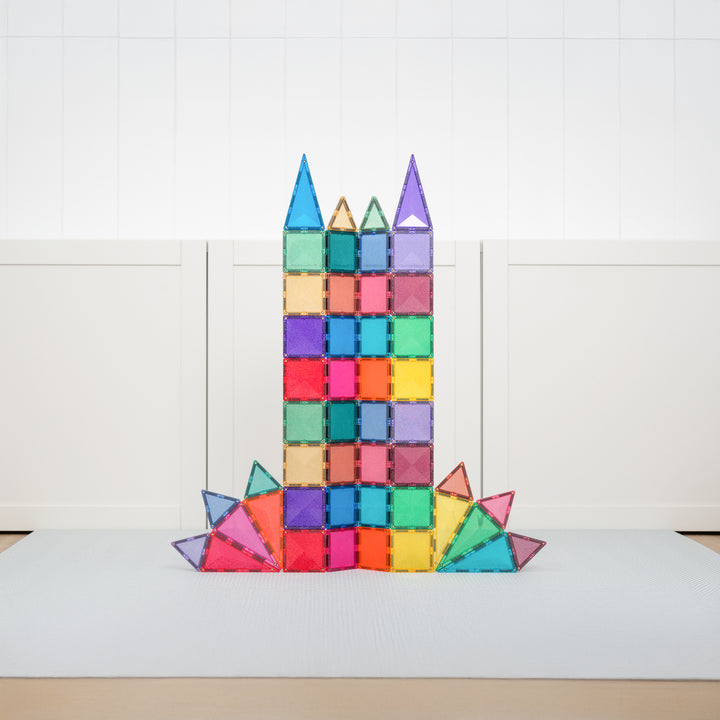 Connetix Tiles - 48 Piece Castle | Glitter Pack