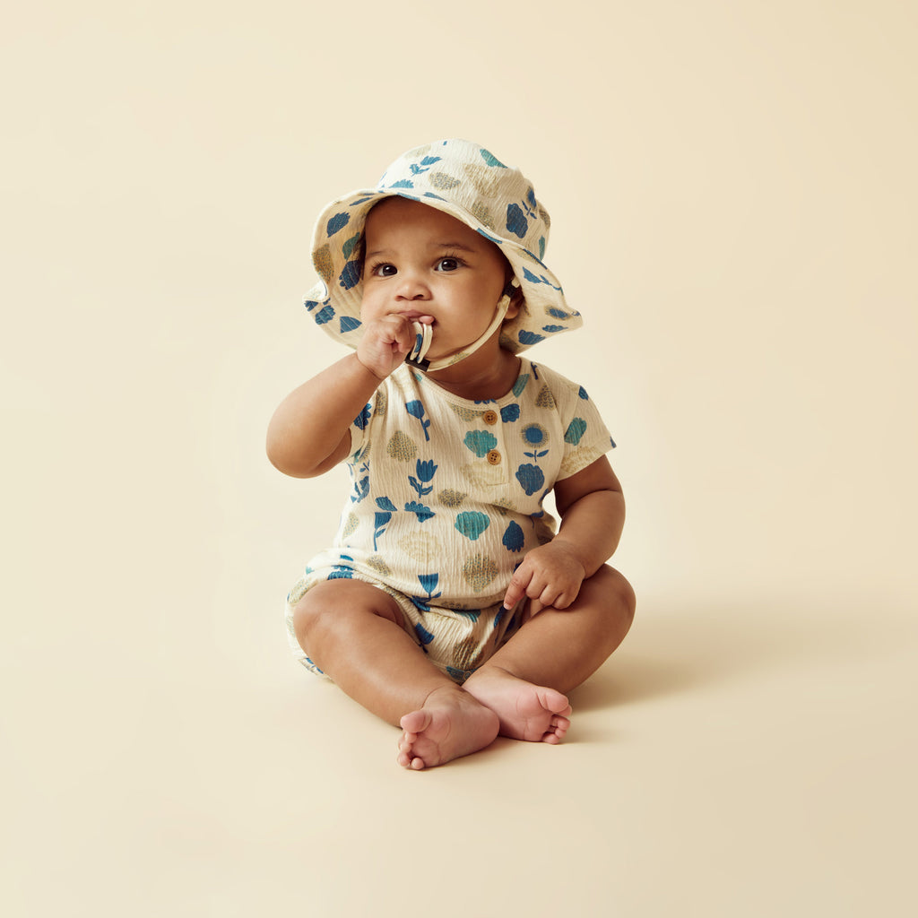 Wilson and Frenchy Ocean Breeze Crinkle Sunhat