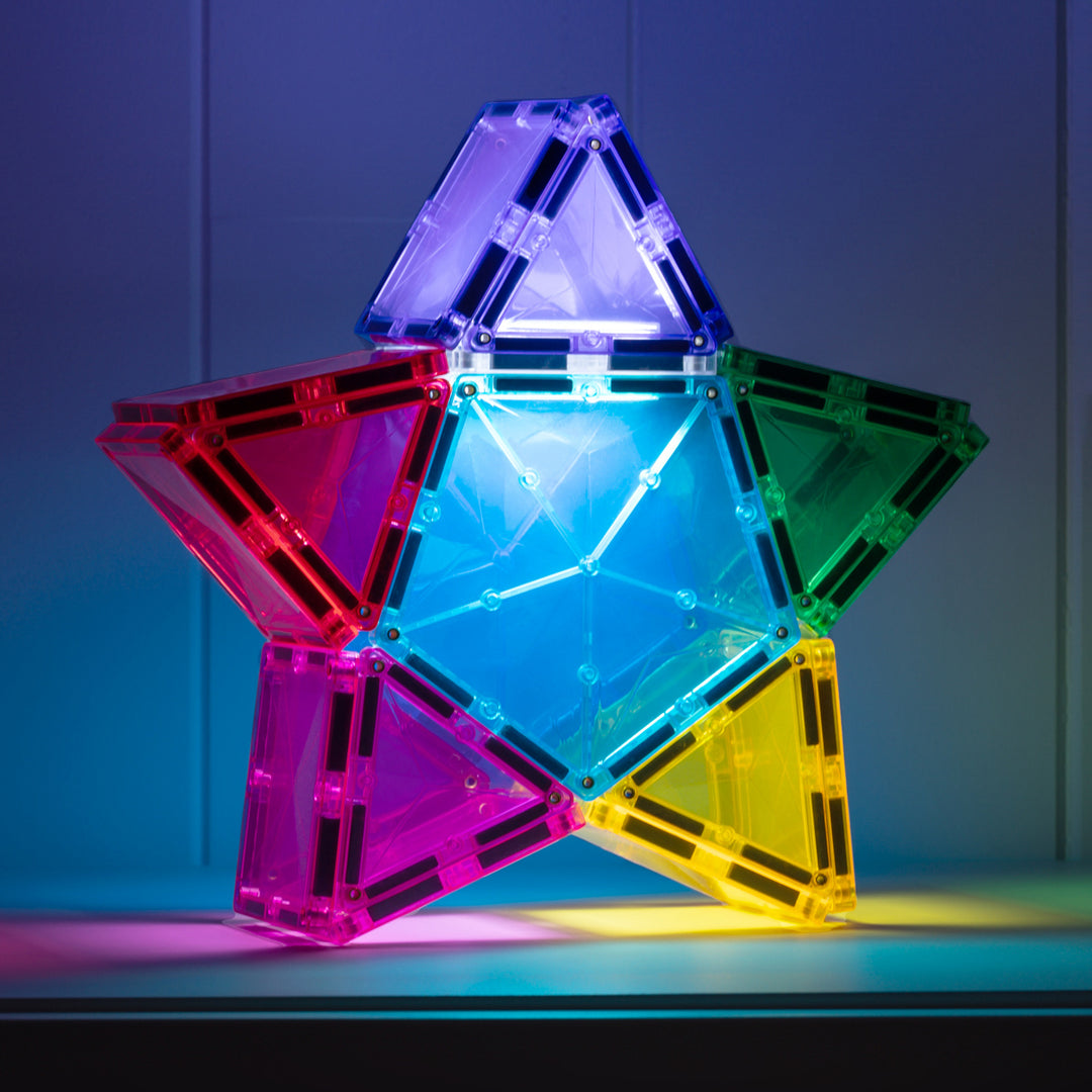 Connetix Tiles - 28 Piece Light |  Star Pack