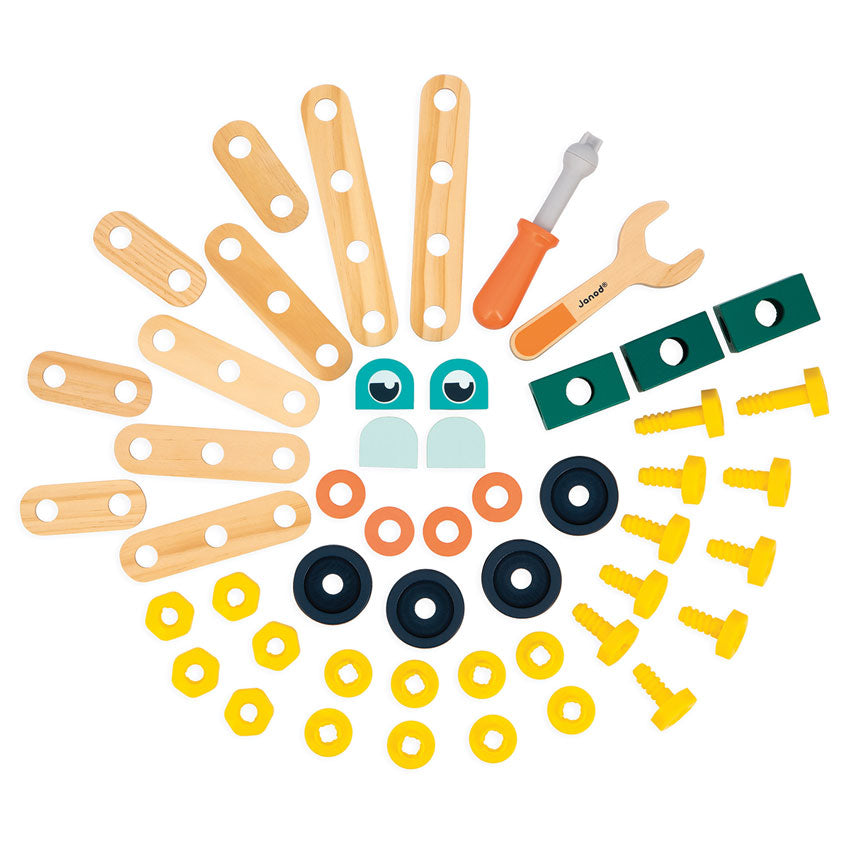 Janod - BricoKids DIY Construction Kit 50 Pcs