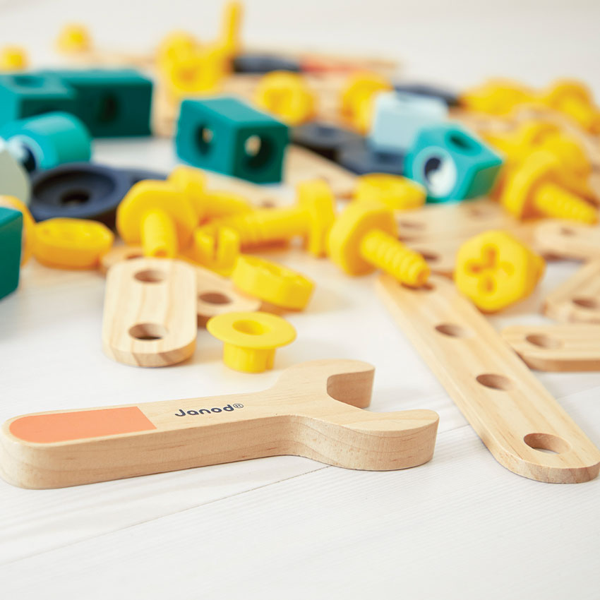 Janod - BricoKids DIY Construction Kit 50 Pcs