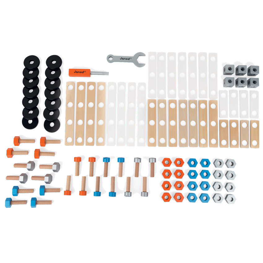 Janod - BricoKids DIY Barrel 100 Pieces