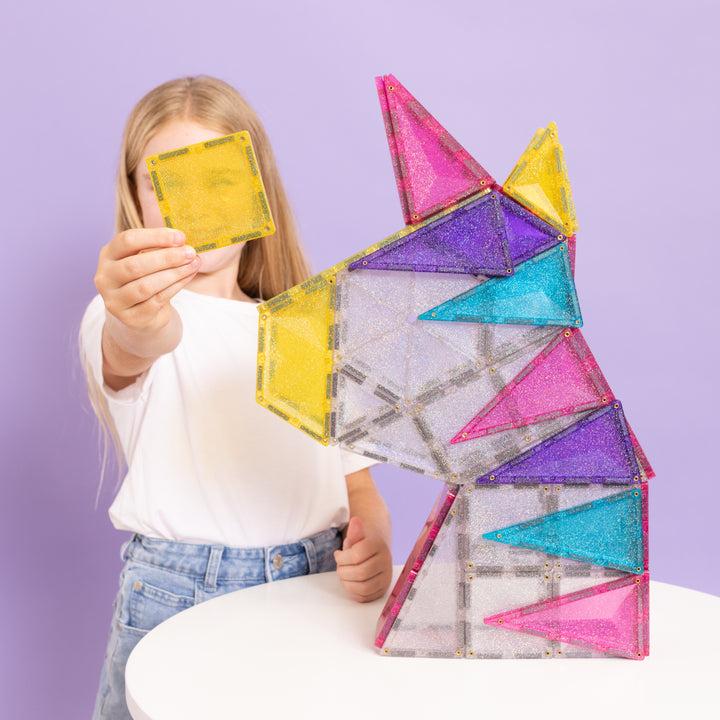 Connetix Tiles - 56 Piece Unicorn | Glitter Pack