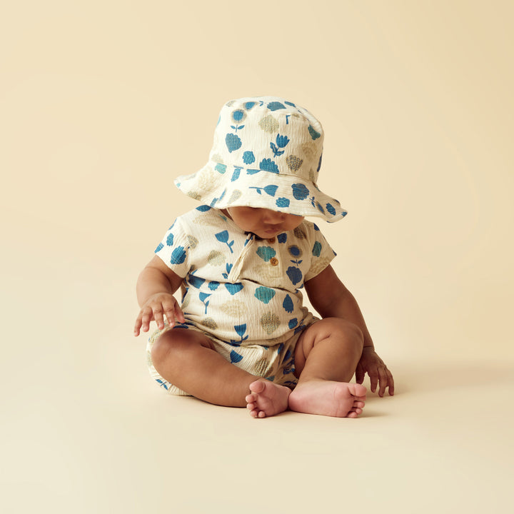 Wilson and Frenchy Ocean Breeze Crinkle Sunhat