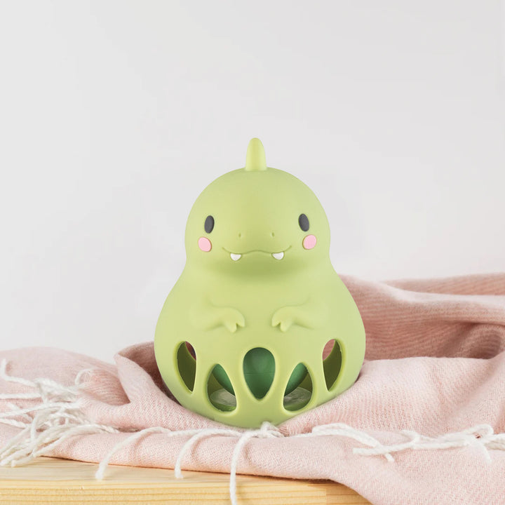 Silicone Rattle - Dino