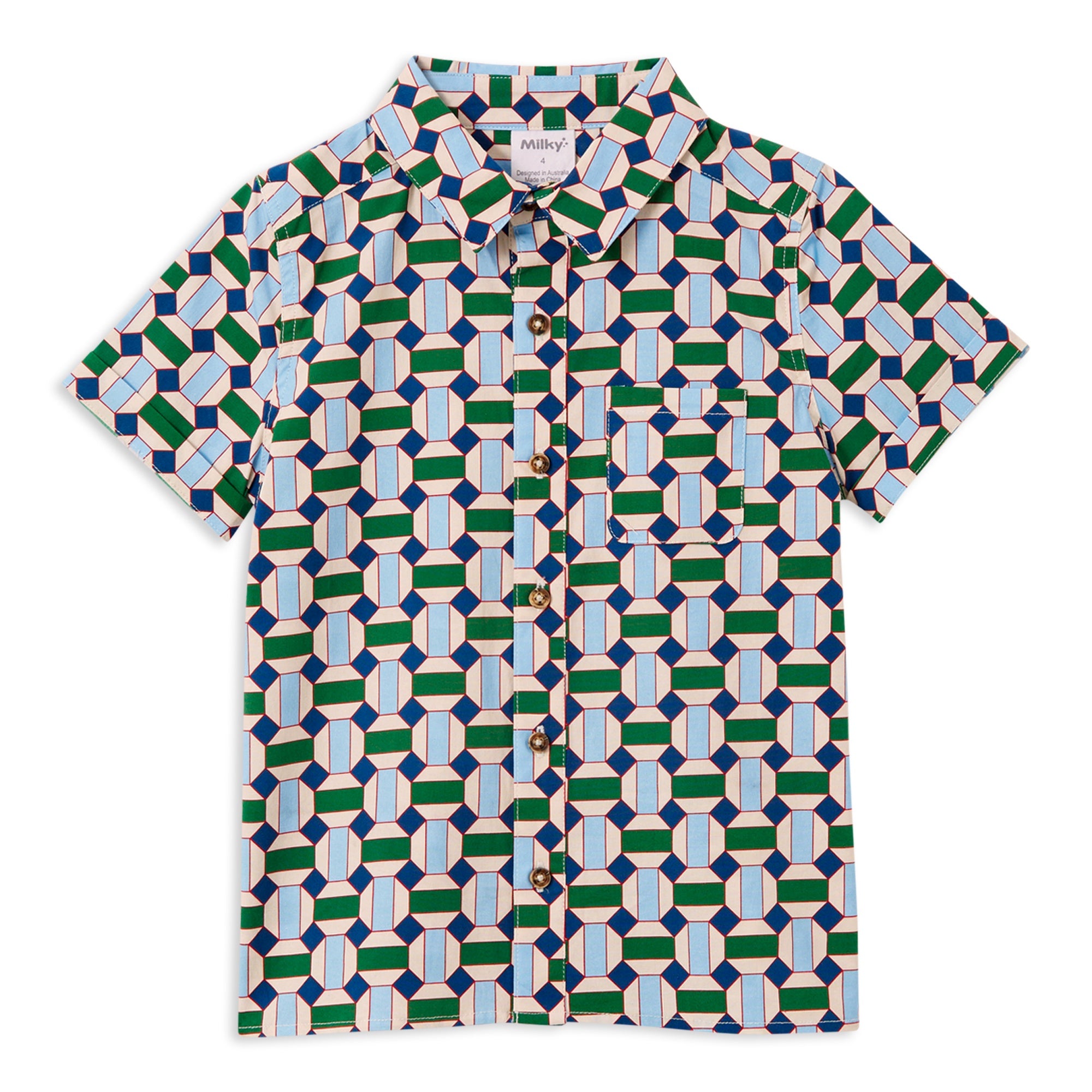 Milky Poolside Cotton Shirt