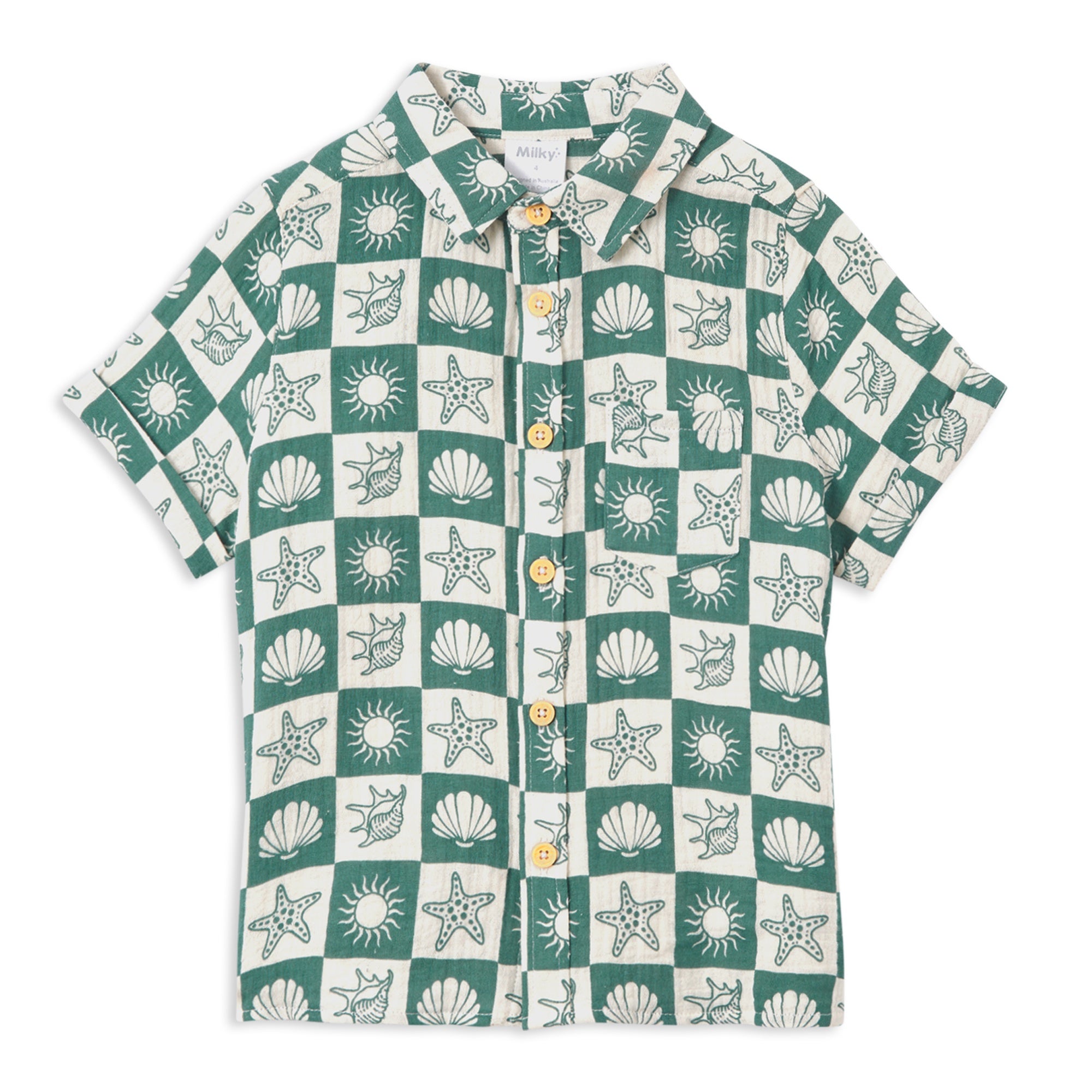 Milky Seaside Crinkle Shirt