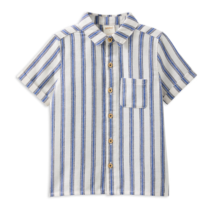 Milky Stripe Linen Shirt