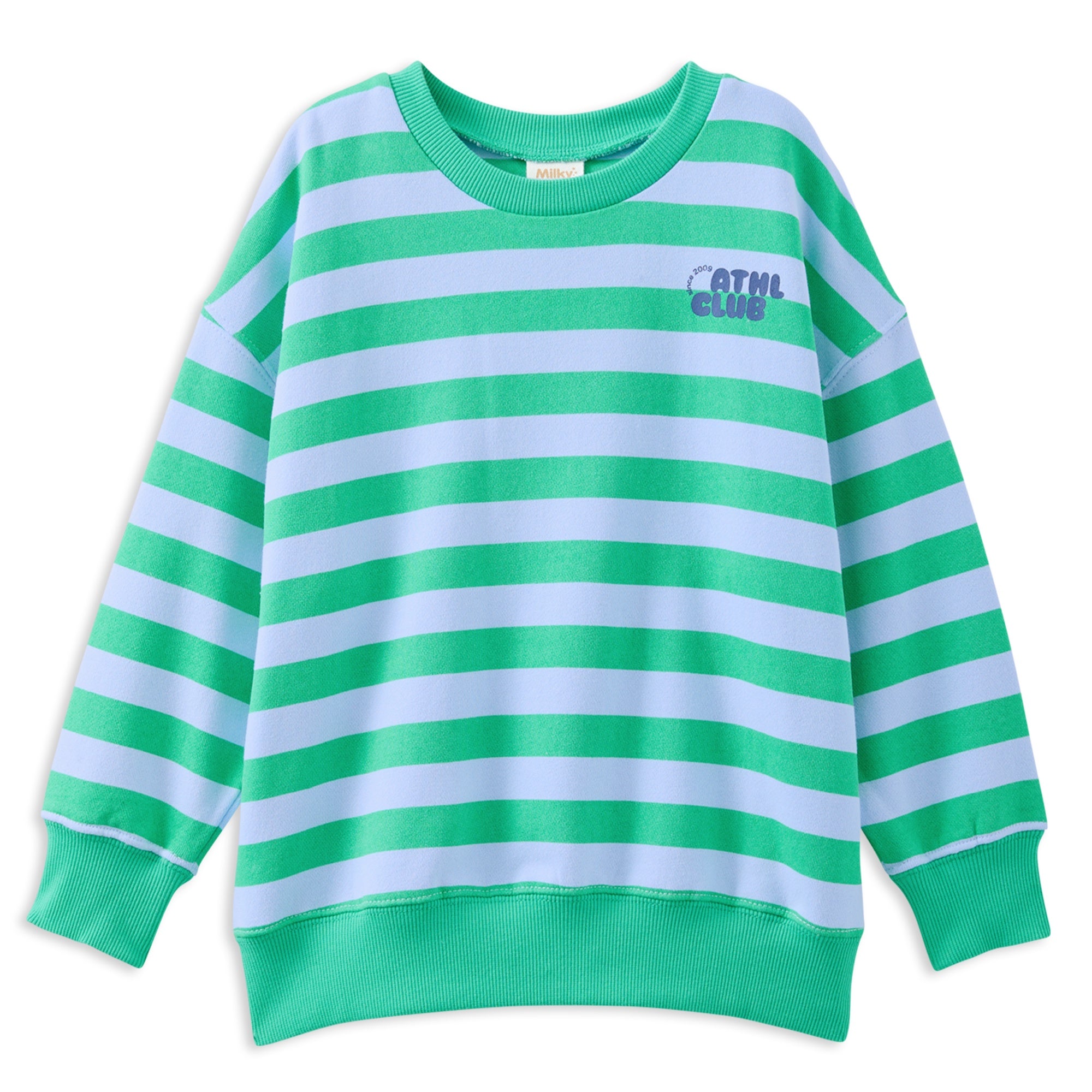 Milky Athl Stripe Fleece Sweat