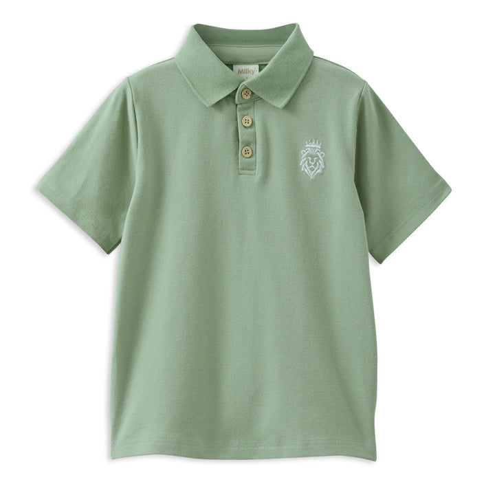 Milky Basil Lion Polo Shirt
