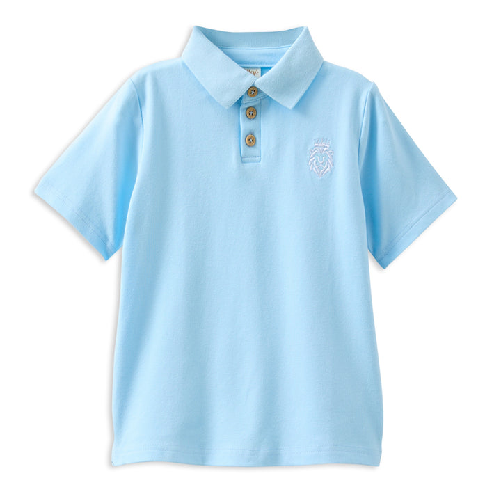 Milky Blue Lion Polo Shirt