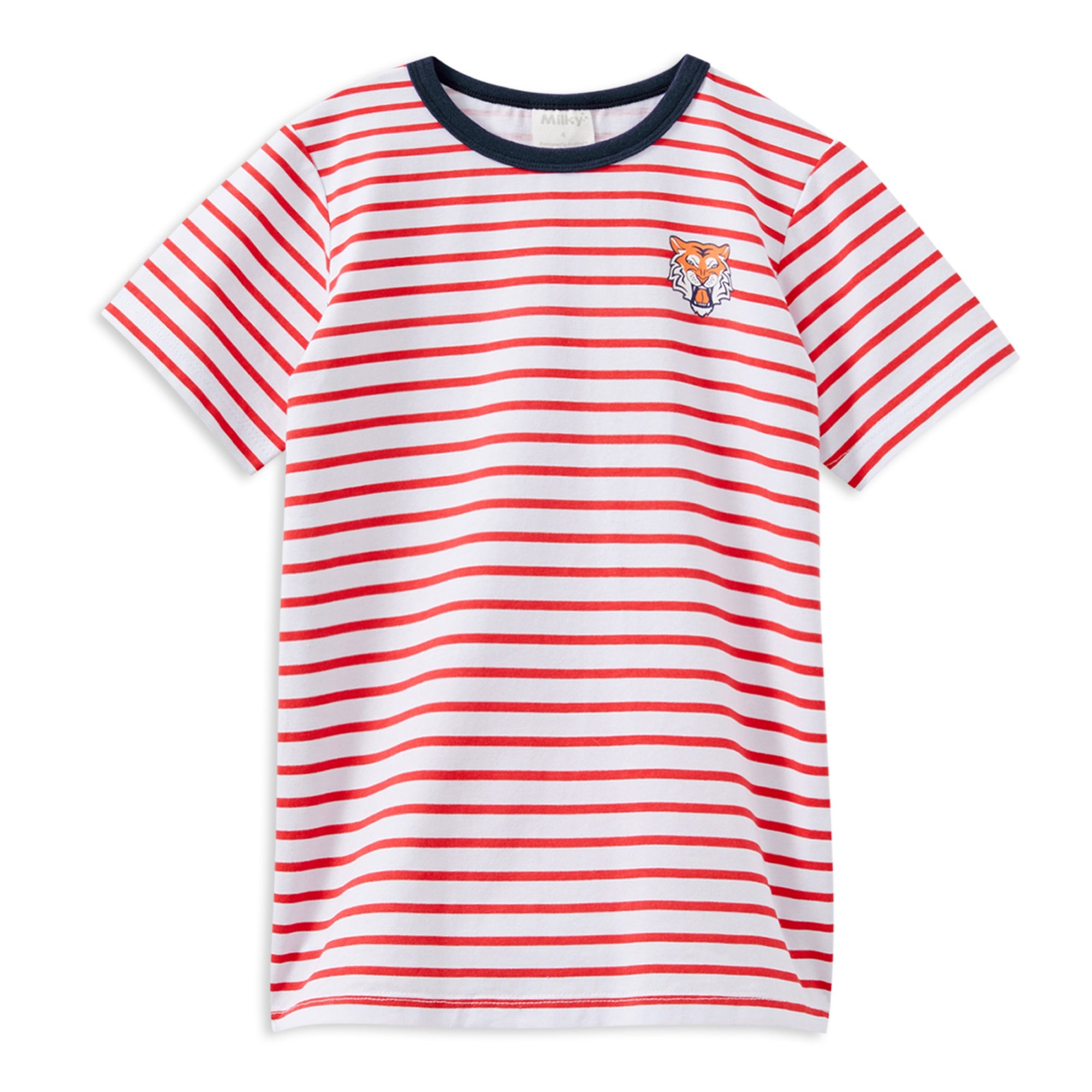 Milky Red Stripe Tiger Tee