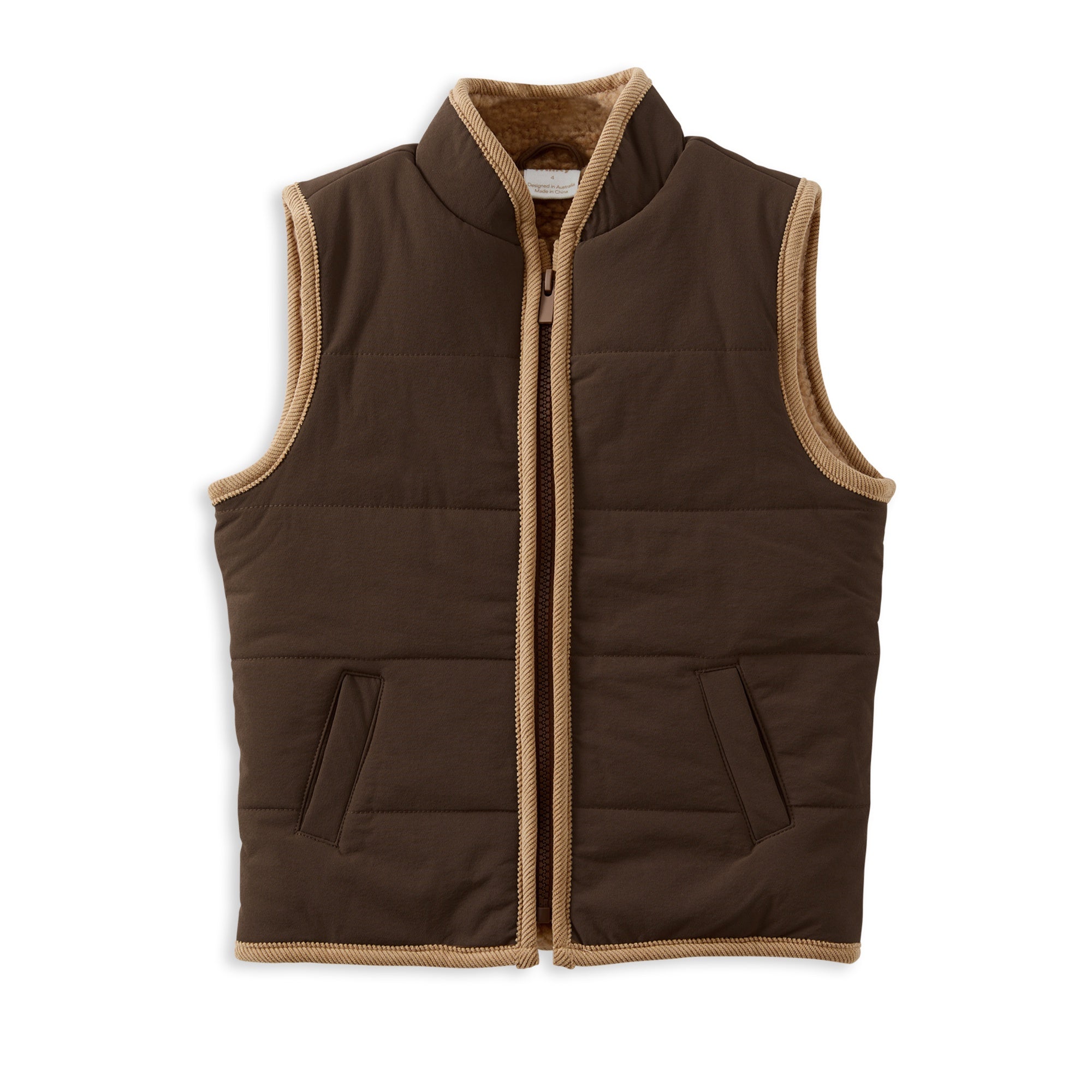 Milky Chocolate Sherpa Vest