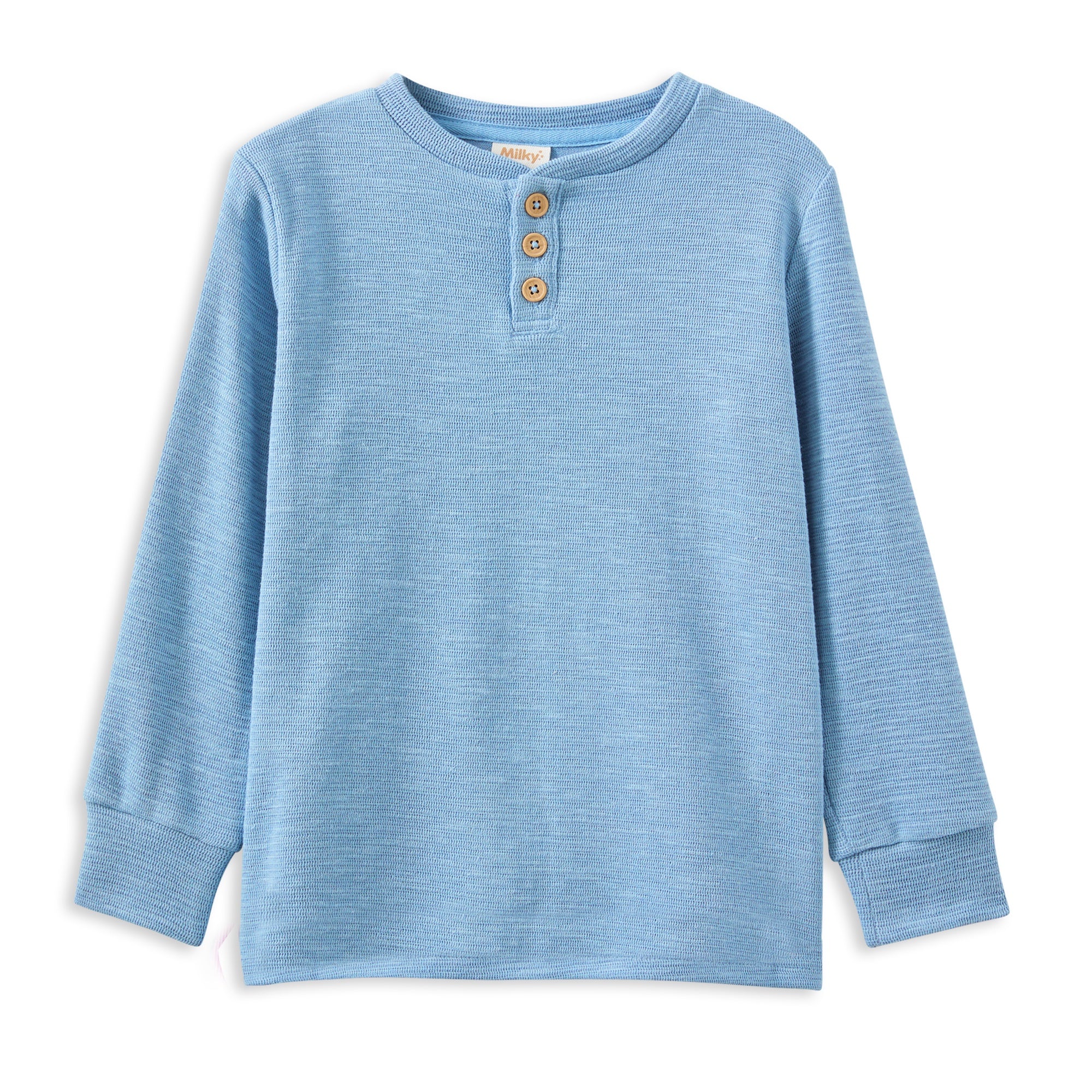 Milky Pale Blue Henley