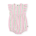 Antique Stripe Strawberry Lani Romper