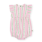 Antique Stripe Strawberry Lani Romper