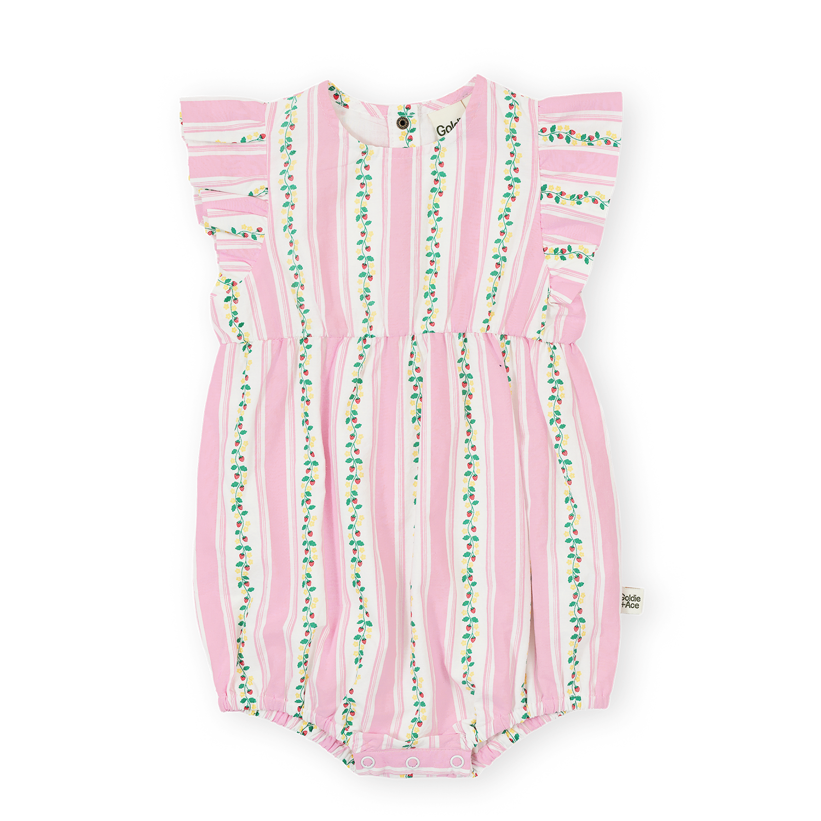 Antique Stripe Strawberry Lani Romper